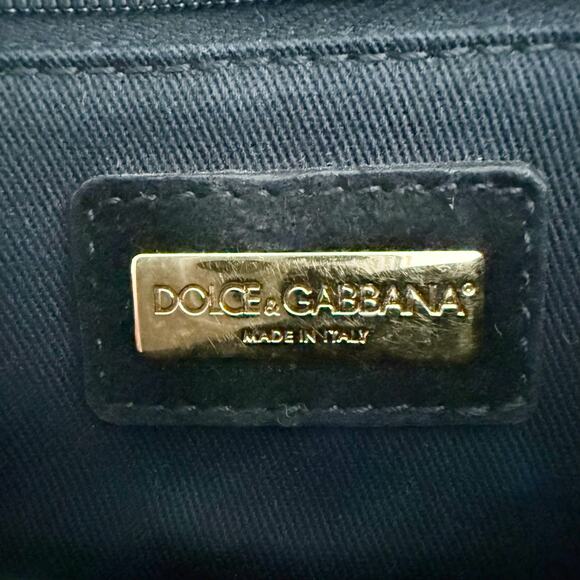 DOLCE & GABBANA | Knit Trim Ponyhair Sicily Satchel Shoulder Strap Purple Black - Picture 15 of 16